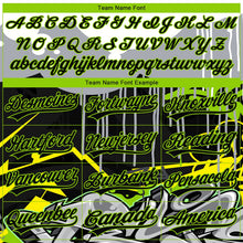 Laden Sie das Bild in den Galerie-Viewer, Uksn Individuelles Bestickt Schwarz Grau Neongrün Gelb-Weiß 3D Graffiti Spritzer Street Art Sport Pullover Sweatshirt Hoodie