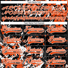 Laden Sie das Bild in den Galerie-Viewer, Uksn Individuelles Schwarz Orange-Weiß 3D-Fluid-Art-Splash Eishockey-Trikot mit Schnürkragen