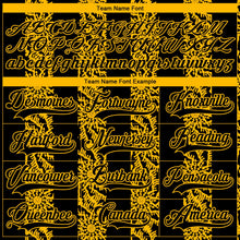Laden Sie das Bild in den Galerie-Viewer, Uksn Individuelles Schwarz Gold-Weiß 3D-Muster abstrakte Formen Eishockey-Trikot mit Schnürkragen