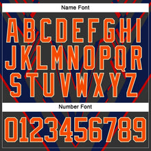 Laden Sie das Bild in den Galerie-Viewer, Uksn Individuelles Schwarz Orange Gold Blau Creme-Weiß 3D-Muster Cyber-Mecha E-Sport Eishockey-Trikot