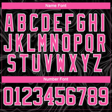 Laden Sie das Bild in den Galerie-Viewer, Uksn Individuelles Schwarz Pink-Weiß 3D-Splash-Art Eishockey-Trikot mit Schnürkragen