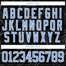 Laden Sie das Bild in den Galerie-Viewer, Uksn Individuelles Schwarz Hellblau-Weiß 3D-Splash-Art Eishockey-Trikot mit Schnürkragen