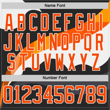 Laden Sie das Bild in den Galerie-Viewer, Uksn Individuelles Schwarz Orange-Weiß 3D-Muster Design Foodie Funny Cola Eishockey-Trikot mit Schnürkragen