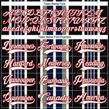 Laden Sie das Bild in den Galerie-Viewer, Uksn Individuelles Schwarz Weiß Grün Marineblau-Rot 3D-Muster Design-Streifen Eishockey-Trikot mit Schnürkragen