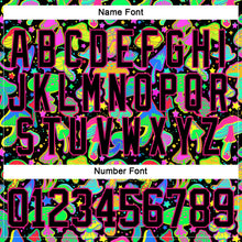 Laden Sie das Bild in den Galerie-Viewer, Uksn Individuelles Schwarz Hot Pink 3D-Muster trippy-psychedelische Magic Mushrooms Eishockey-Trikot mit Schnürkragen