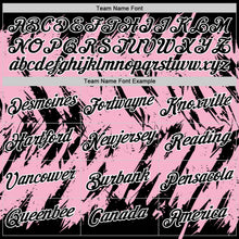 Laden Sie das Bild in den Galerie-Viewer, Uksn Individuelles Schwarz Hellrosa-Weiß Zerrissen Scharfer Pinselstrich Spritzer Funktions-T-Shirt