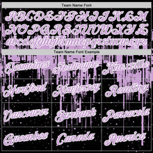 Laden Sie das Bild in den Galerie-Viewer, Uksn Individuelles Schwarz Hellviolett-Weiß Tropfende Spritzer Farbe Funktions-T-Shirt