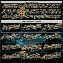 Laden Sie das Bild in den Galerie-Viewer, Uksn Individuelles Schwarz-Creme Galaxie Stern Authentisches Baseball-Trikot