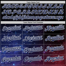 Laden Sie das Bild in den Galerie-Viewer, Uksn Individuelles Schwarz Marineblau-Weiß Galaxie Stern Authentisches Baseball-Trikot