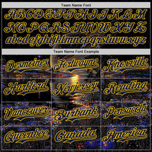 Laden Sie das Bild in den Galerie-Viewer, Uksn Individuelles Schwarz Marineblau-Gelb Galaxie Stern Authentisches Baseball-Trikot