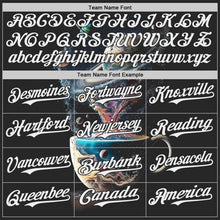 Laden Sie das Bild in den Galerie-Viewer, Uksn Individuelles Schwarz-Weiß Galaxie Stern Nebel Authentisches Baseball-Trikot