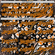 Laden Sie das Bild in den Galerie-Viewer, Uksn Individuelles Schwarz Bay Orange-Weiß Leopardenprint Tigerstreifen Authentisches Baseball-Trikot