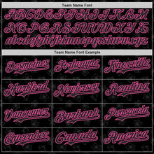 Laden Sie das Bild in den Galerie-Viewer, Uksn Individuelles Schwarz-Pink Kirschblüten Sakura Authentisches Baseball-Trikot