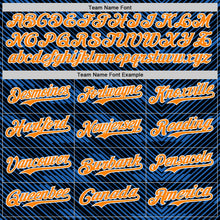 Laden Sie das Bild in den Galerie-Viewer, Uksn Individuelles Schwarz Bay Orange Royalblau-Weiß Frankreich-Stil Authentisches Baseball-Trikot