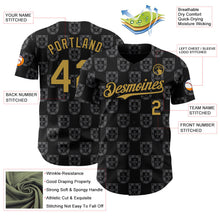 Laden Sie das Bild in den Galerie-Viewer, Uksn Individuelles Schwarz-Altgold Portugal-Stil Authentisches Baseball-Trikot