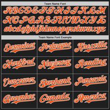 Laden Sie das Bild in den Galerie-Viewer, Uksn Individuelles Schwarz Orange-Weiß Eiscreme Waffel Foodie Dessert Authentisches Baseball-Trikot