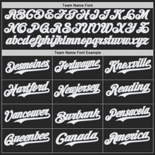 Laden Sie das Bild in den Galerie-Viewer, Uksn Individuelles Schwarz Weiß-Grau Flüssige Welle Klecksspritzer Authentisches Baseball-Trikot