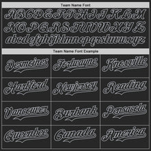 Laden Sie das Bild in den Galerie-Viewer, Uksn Individuelles Schwarz-Grau Flüssige Welle Klecksspritzer Authentisches Baseball-Trikot