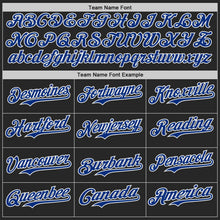 Laden Sie das Bild in den Galerie-Viewer, Uksn Individuelles Schwarz Royalblau-Weiß Flüssige Welle Klecksspritzer Authentisches Baseball-Trikot