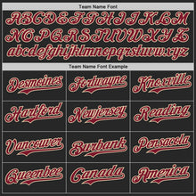 Laden Sie das Bild in den Galerie-Viewer, Uksn Individuelles Schwarz Karmesinrot-City Creme Flüssige Welle Klecksspritzer Authentisches Baseball-Trikot