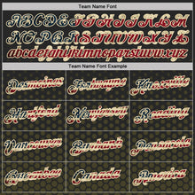 Laden Sie das Bild in den Galerie-Viewer, Uksn Individuelles Schwarz Vintage USA Flagge Oliv-Creme Geometrisch Sechseckig Punkt Farbverlauf Funktions-T-Shirt