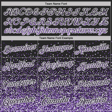 Laden Sie das Bild in den Galerie-Viewer, Uksn Individuelles Schwarz Violett-Weiß Buntes Funkeln Farbverlauf Punkte Funktions-T-Shirt