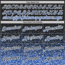 Laden Sie das Bild in den Galerie-Viewer, Uksn Individuelles Schwarz Gewitterblau-Weiß Buntes Funkeln Farbverlauf Punkte Funktions-T-Shirt
