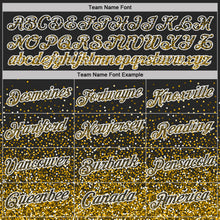 Laden Sie das Bild in den Galerie-Viewer, Uksn Individuelles Schwarz Gold-Weiß Buntes Funkeln Farbverlauf Punkte Funktions-T-Shirt