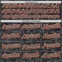 Laden Sie das Bild in den Galerie-Viewer, Uksn Individuelles Schwarz Stahlgrau Weiß-Orange Geometrischer Cyber-Sternenburst Authentisches Baseball-Trikot