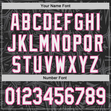 Laden Sie das Bild in den Galerie-Viewer, Uksn Individuelles Schwarz Weiß Stahlgrau-Pink Geometrischer Cyber-Sternenburst Authentisches Baseball-Trikot
