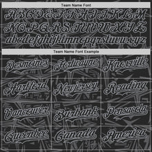 Laden Sie das Bild in den Galerie-Viewer, Uksn Individuelles Schwarz Stahlgrau-Grau Geometrischer Cyber-Sternenburst Authentisches Baseball-Trikot