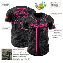 Laden Sie das Bild in den Galerie-Viewer, Uksn Individuelles Schwarz Stahlgrau-Pink Geometrischer Cyber-Sternenburst Authentisches Baseball-Trikot