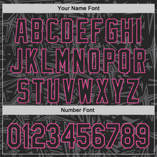 Laden Sie das Bild in den Galerie-Viewer, Uksn Individuelles Schwarz Stahlgrau-Pink Geometrischer Cyber-Sternenburst Authentisches Baseball-Trikot