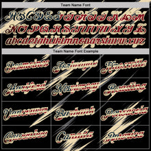 Laden Sie das Bild in den Galerie-Viewer, Uksn Individuelles Schwarz Vintage USA Flagge Stahlgrau-Creme Abstrakt Pinselstrich Funktions-T-Shirt
