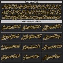 Laden Sie das Bild in den Galerie-Viewer, Uksn Individuelles Schwarz-Altgold Pinselstrich Spritzer Funktions-T-Shirt