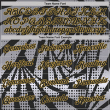 Laden Sie das Bild in den Galerie-Viewer, Uksn Individuelles Schwarz Grau-Altgold Blitz Farbverlauf Punkt Funktions-T-Shirt