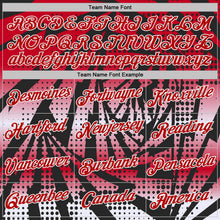 Laden Sie das Bild in den Galerie-Viewer, Uksn Individuelles Schwarz Rot-Weiß Blitz Farbverlauf Punkt Funktions-T-Shirt