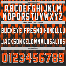 Laden Sie das Bild in den Galerie-Viewer, Uksn Individuelles Schwarz Orange-Weiß Authentisches Football Trikot Mit Geometrischem Pixelraster-Verlauf