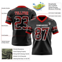 Laden Sie das Bild in den Galerie-Viewer, Uksn Individuelles Schwarz Camouflage Weiß-Rot Authentisches Football Trikot Mit Digital-Camouflage-Panel