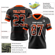 Laden Sie das Bild in den Galerie-Viewer, Uksn Individuelles Schwarz Camouflage Weiß-Orange Authentisches Football Trikot Mit Digital-Camouflage-Panel