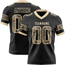 Laden Sie das Bild in den Galerie-Viewer, Uksn Individuelles Schwarz Camouflage-City-Creme Authentisches Football Trikot Mit Digital-Camouflage-Panel