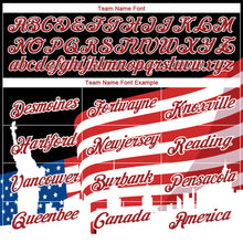 Laden Sie das Bild in den Galerie-Viewer, Uksn Individuelles Schwarz Rot-Weiß 3D Amerikanische Flagge Patriotisch Funktions-T-Shirt