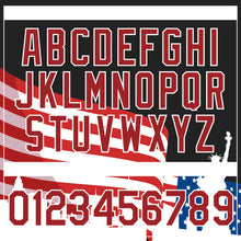 Laden Sie das Bild in den Galerie-Viewer, Uksn Individuelles Schwarz Rot-Weiß 3D Amerikanische Flagge Patriotisch Funktions-T-Shirt