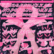 Laden Sie das Bild in den Galerie-Viewer, Uksn Individuelles Schwarz Pink-Weiß 3D Pink Schleife Brustkrebs Funktions-T-Shirt