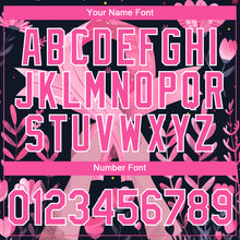 Laden Sie das Bild in den Galerie-Viewer, Uksn Individuelles Schwarz Pink-Weiß 3D Pink Schleife Brustkrebs Funktions-T-Shirt