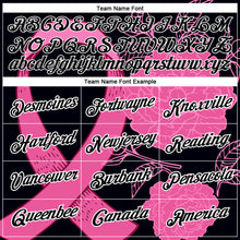 Laden Sie das Bild in den Galerie-Viewer, Uksn Individuelles Schwarz Pink-Weiß 3D Pink Schleife Brustkrebs Funktions-T-Shirt