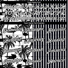 Laden Sie das Bild in den Galerie-Viewer, Uksn Individuelles Schwarz Weiß 3D Tropisch Hawaii Palme und Tier Flamingo Funktions-T-Shirt