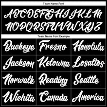 Laden Sie das Bild in den Galerie-Viewer, Uksn Individuelles Bestickt Schwarz Weiß-Pink Linie Sport Pullover Sweatshirt Hoodie