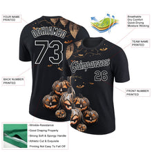 Laden Sie das Bild in den Galerie-Viewer, Uksn Individuelles Schwarz Weiß 3D Halloween Funktions-T-Shirt