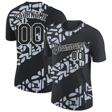 Laden Sie das Bild in den Galerie-Viewer, Uksn Individuelles Schwarz Silber-Weiß 3D Esports Funktions-T-Shirt